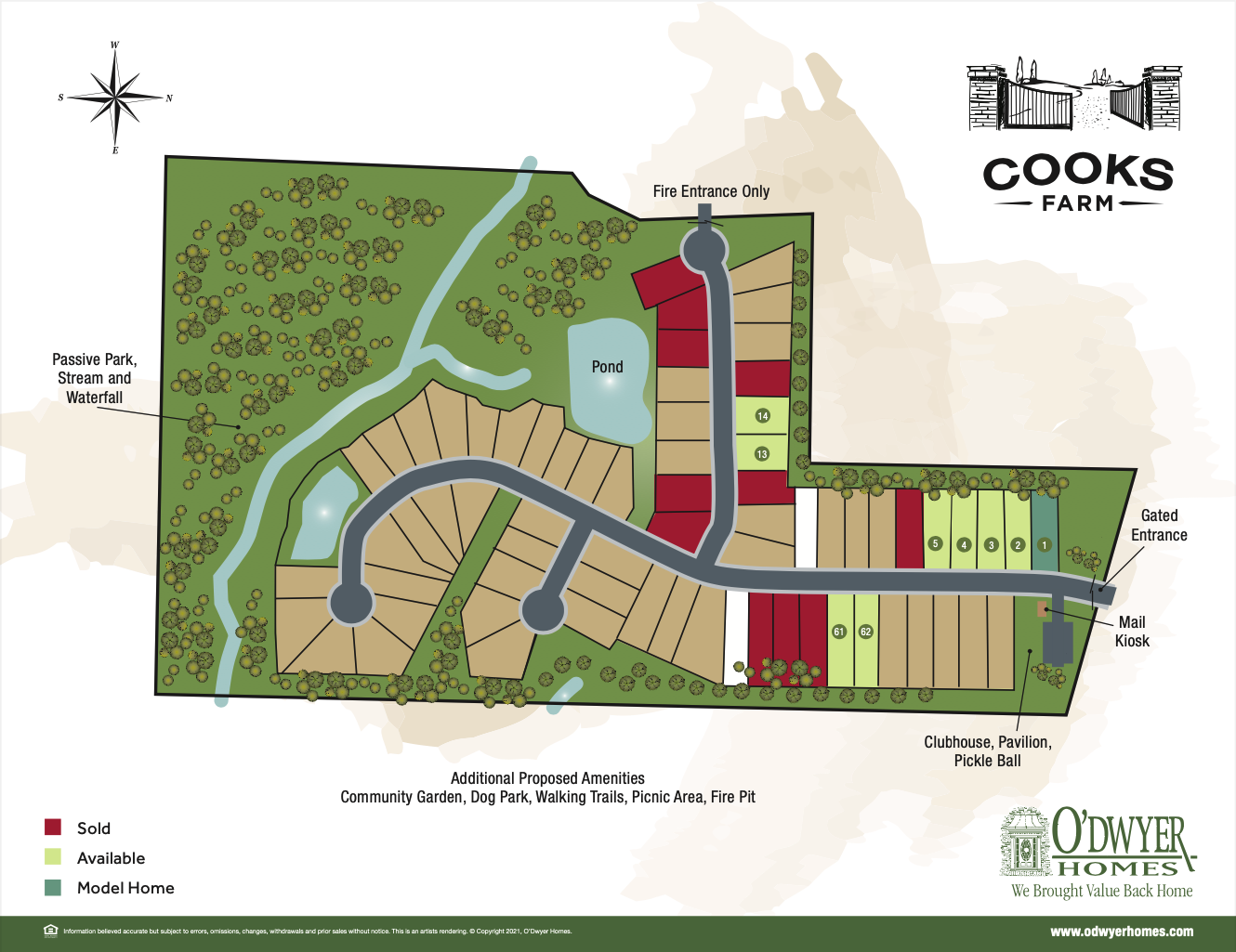 Cooks Farm site map